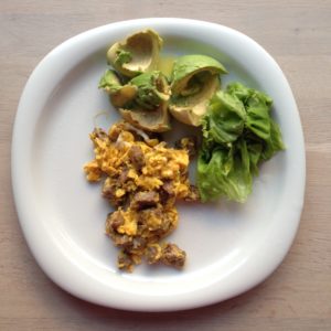 Eggerøre med entrecote